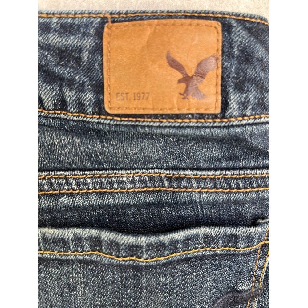 American Eagle Outfitters Womens Skinny Stretch Jeans Size 0 Dark Wash - Picture 13 of 16